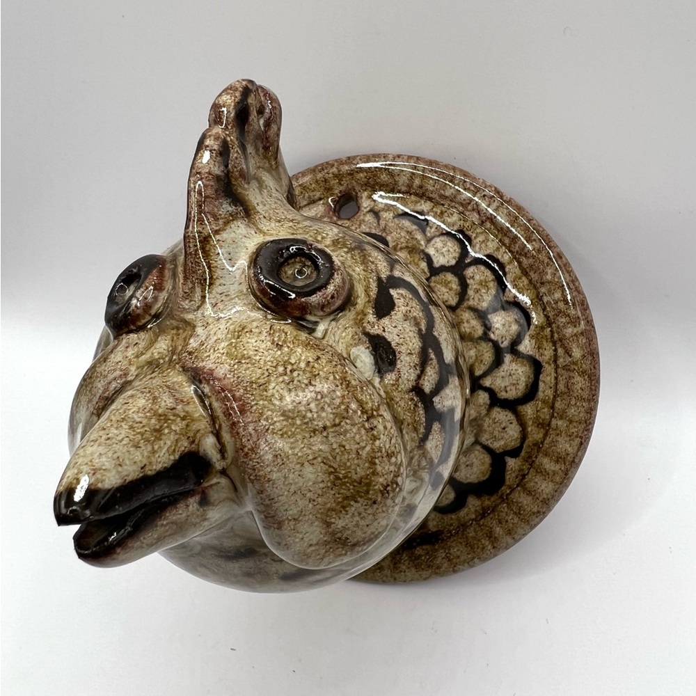 VTG Old Time Pottery Winthrop WA 2005 Ceramic Ugly Chicken Wall Hanging Head 5.5